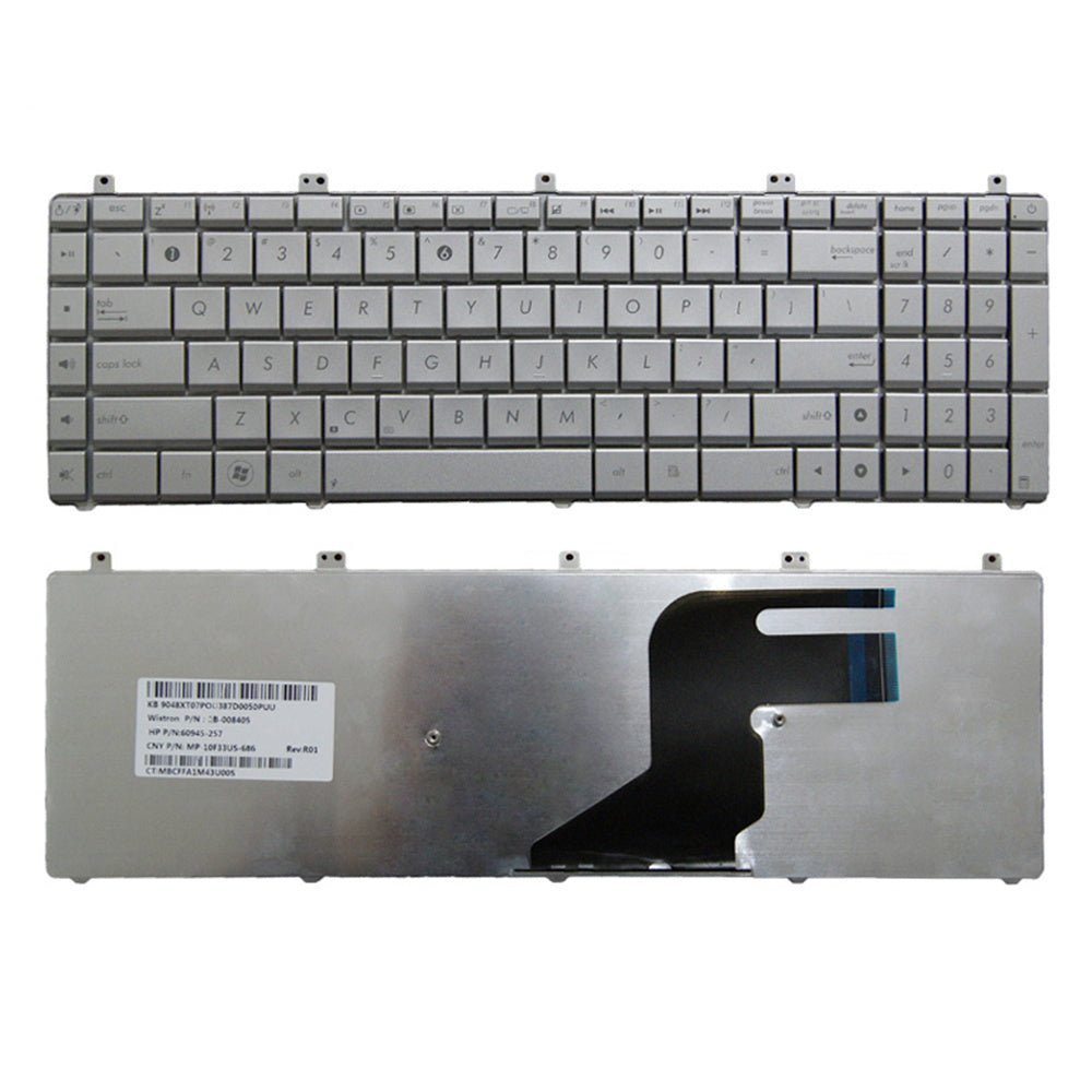 Laptop Keyboard For ASUS N55 N55S N55SF N55SL Silver US United States Edition