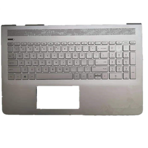 Laptop Upper Case Cover C Shell & Keyboard For HP Pavilion 15-CU 15-cu0000 15-cu1000 Silver 