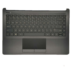 Laptop Upper Case Cover C Shell & Keyboard & Touchpad For HP 14S-DQ 14s-dq0000 14s-dq1000 Black 