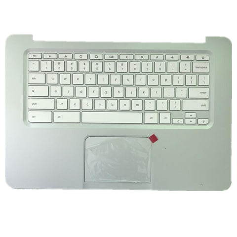 Laptop Upper Case Cover C Shell & Keyboard & Touchpad For HP Chromebook 14 G5 Silver 