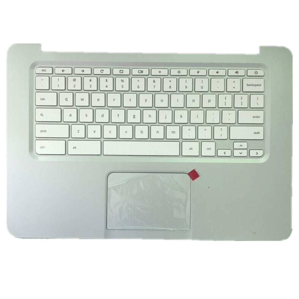 Laptop Upper Case Cover C Shell & Keyboard & Touchpad For HP Chromebook 14-2000 Silver 