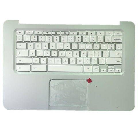 Laptop Upper Case Cover C Shell & Keyboard & Touchpad For HP Chromebook 14-CA 14-ca000 14-ca100 Silver 