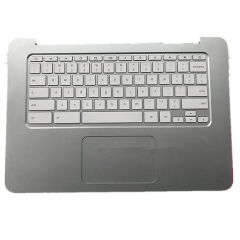 Laptop Upper Case Cover C Shell & Keyboard & Touchpad For HP Chromebook 15-DE 15-de0000 Silver 