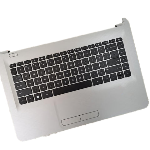 Laptop Upper Case Cover C Shell & Keyboard & Touchpad For HP 14-AS 14-as000 Silver 