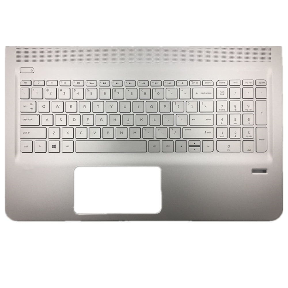 Laptop Upper Case Cover C Shell & Keyboard For HP ENVY 15-AE 15-ae000 15-ae000 (Touch) 15-ae100 15-ae100 (Touch) Silver 