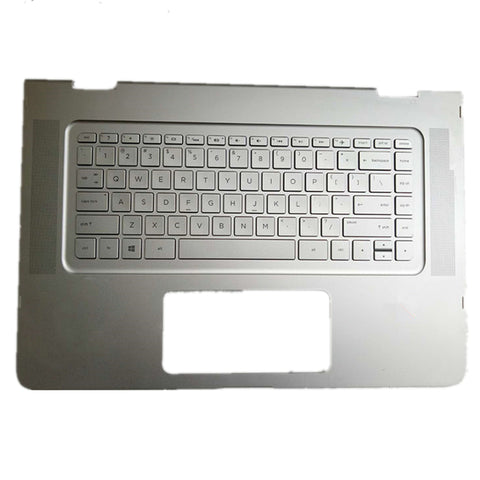 Laptop Upper Case Cover C Shell & Keyboard For HP Spectre 15-AP 15-ap000 x360 15-AP012DX Silver 