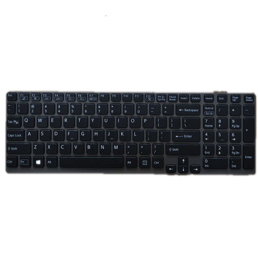 Laptop Keyboard For SONY SVE15 SVE1511DFYS SVE1511GFXW SVE1511HFXW SVE1511JFXW SVE1511KFXW SVE1511MFXS SVE1511NFXS SVE1511PGXS SVE1511RFXB SVE1511RFXW SVE15122CXB  Colour Black US united states Edition