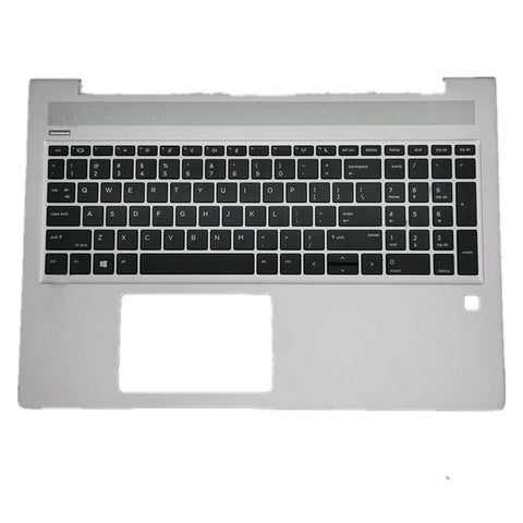 Laptop Upper Case Cover C Shell & Keyboard For HP ProBook 455 G6 Silver 