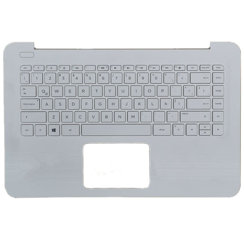 Laptop Upper Case Cover C Shell & Keyboard For HP Stream 14-ax000 14-ax100 White 