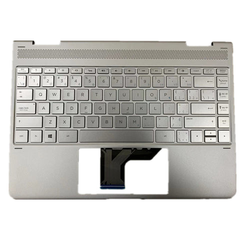 Laptop Upper Case Cover C Shell & Keyboard For HP Spectre 13-AC 13-ac000 x360 Silver 