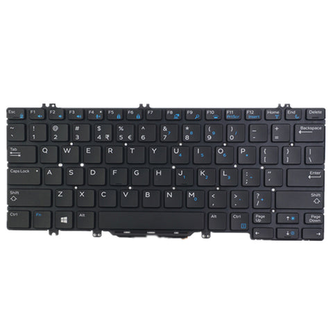 Laptop Keyboard For Dell Latitude 7390 Black US United States Edition