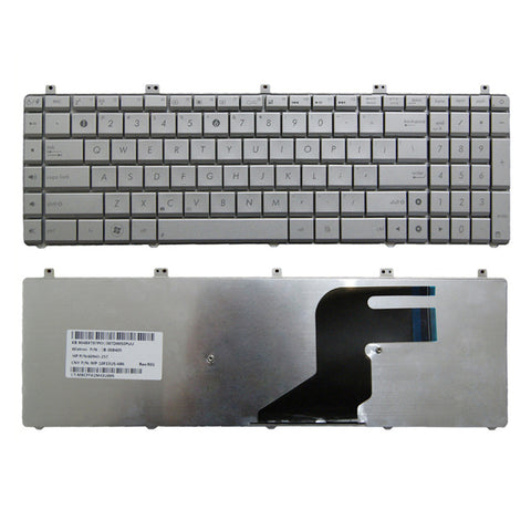 Laptop Keyboard For ASUS N75 N75S N75SF N75SL  Colour Silver US United States Edition