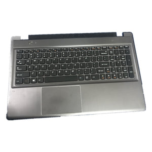 Laptop Upper Case Cover C Shell & Keyboard & Touchpad For Lenovo ideapad Z585 Color Silvery US English Layout