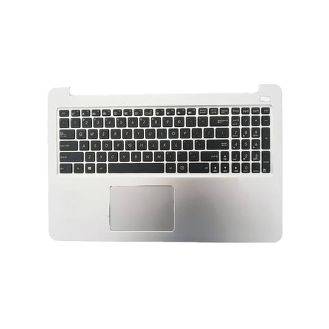 Laptop Upper Case Cover C Shell & Keyboard For ASUS VivoBook V551 V551LA V551LB V551LN Silver US English Layout Small Enter Key Layout