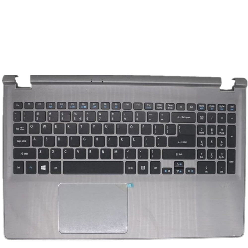 Laptop Upper Case Cover C Shell & Keyboard & Touchpad For ACER For Aspire M5-583P Silver US English Layout