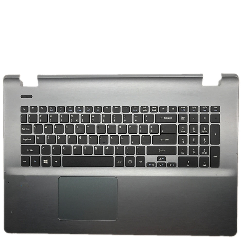 Laptop Upper Case Cover C Shell & Keyboard & Touchpad For ACER For Aspire E5-771 E5-771G Silver US English Layout