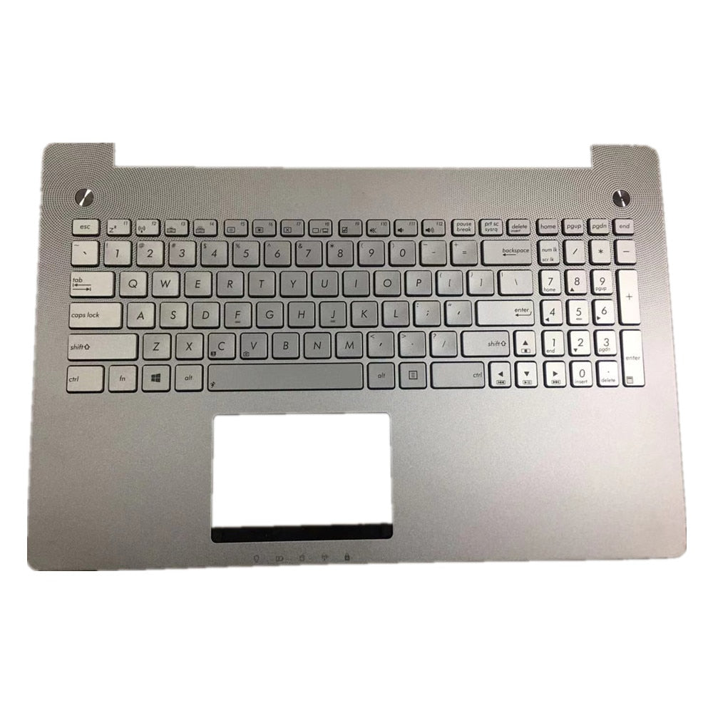 Laptop Upper Case Cover C Shell & Keyboard For ASUS N550 N550J N550JA N550JK N550JV N550JX N550LF Silver US English Layout Small Enter Key Layout