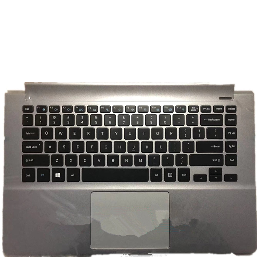 Laptop Upper Case Cover C Shell & Keyboard & Touchpad For Samsung NP900X5M Silver US English Layout