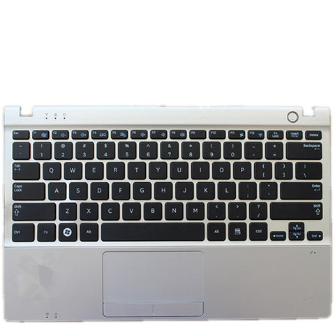 Laptop Upper Case Cover C Shell & Keyboard & Touchpad For Samsung NP350U2B Silver US English Layout