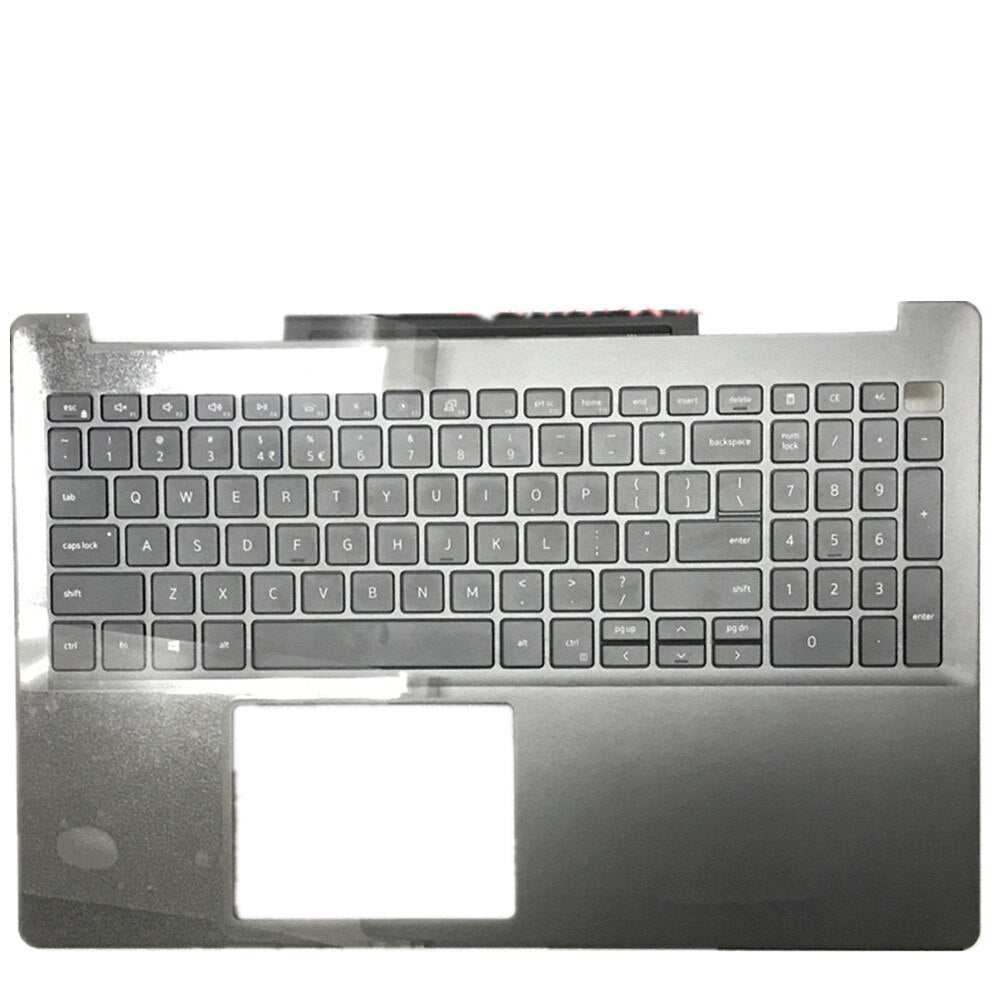 Laptop Upper Case Cover C Shell & Keyboard For DELL Inspiron 7591 Silver US English Layout 02D6K1