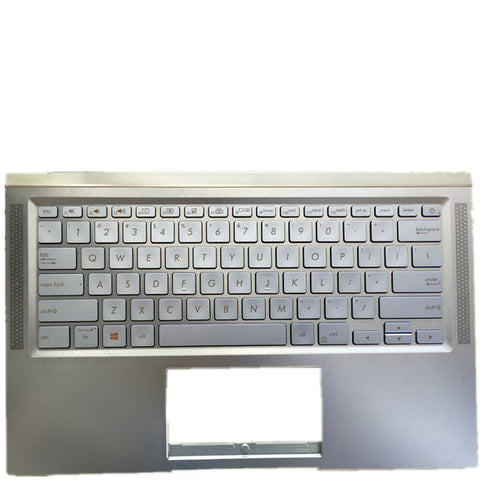 Laptop Upper Case Cover C Shell & Keyboard For ASUS For ZenBook 14 UM431DA Colour Silver US English Layout