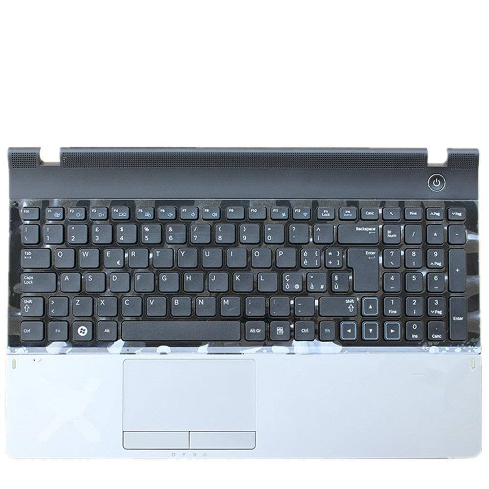 Laptop Upper Case Cover C Shell & Keyboard & Touchpad For Samsung NP300E5C Black US English Layout