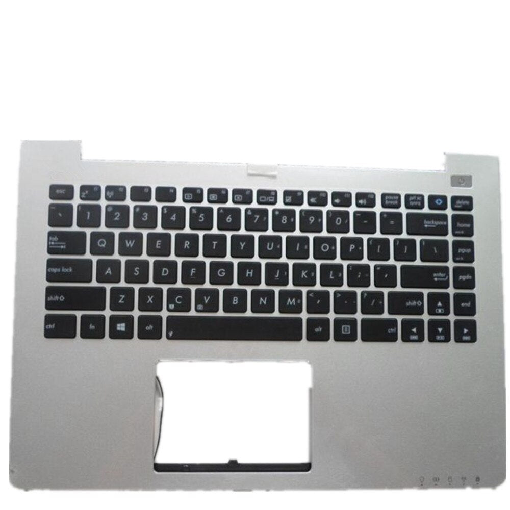 Laptop Upper Case Cover C Shell & Keyboard For ASUS For VivoBook S400CA Colour Silver US English Layout