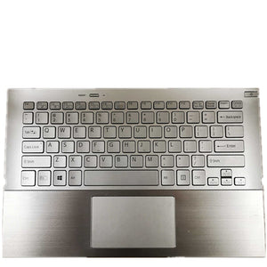 Laptop Upper Case Cover C Shell & Keyboard & Touchpad For SONY SVP11 SVP11213CXB SVP11213CXS SVP11214CXB SVP11214CXS SVP11215CDB SVP11215PXB SVP11216PXB SVP11216PXS Silver US English Layout