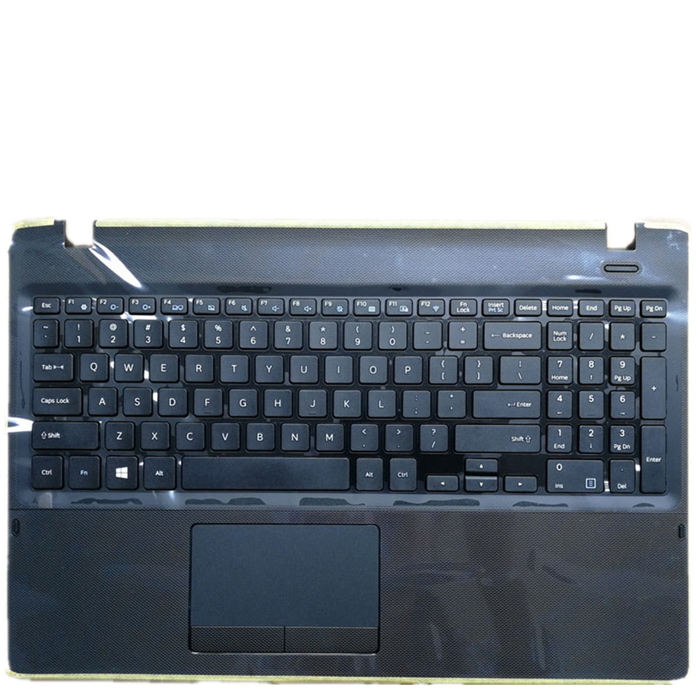 Laptop Upper Case Cover C Shell & Keyboard & Touchpad For Samsung NP300E5K Black US English Layout