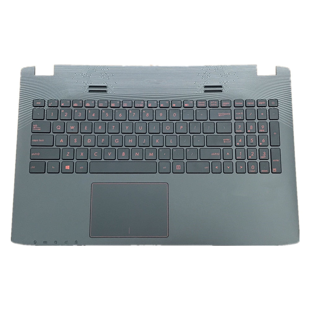 Laptop Upper Case Cover C Shell & Keyboard & Touchpad For ASUS GL552 GL552JX GL552VX GL552VL GL552VW Grey US English Layout Small Enter Key Layout