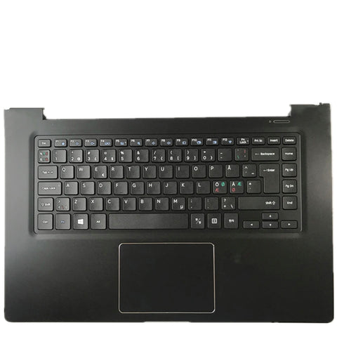 Laptop Upper Case Cover C Shell & Keyboard & Touchpad For Samsung NP500R4K Black US English Layout
