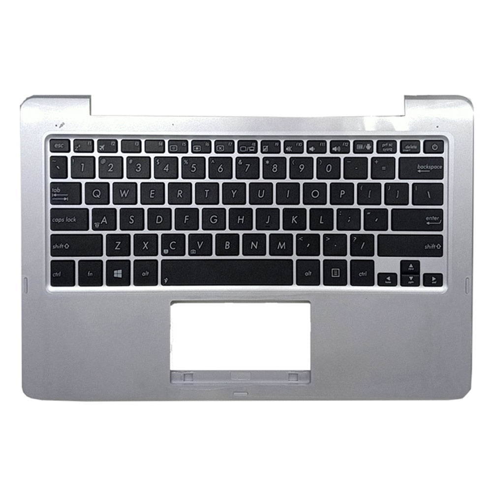 Laptop Upper Case Cover C Shell & Keyboard For ASUS TRSA TRSA10 TRSA20 Silver US English Layout Small Enter Key Layout