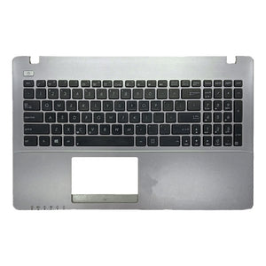 Laptop Upper Case Cover C Shell & Keyboard For ASUS R550 R550C R550CA R550CB R550CM Silver US English Layout Small Enter Key Layout