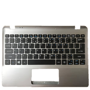 Laptop Upper Case Cover C Shell & Keyboard For ACER For Aspire V5-122P Silver US English Layout ms2377