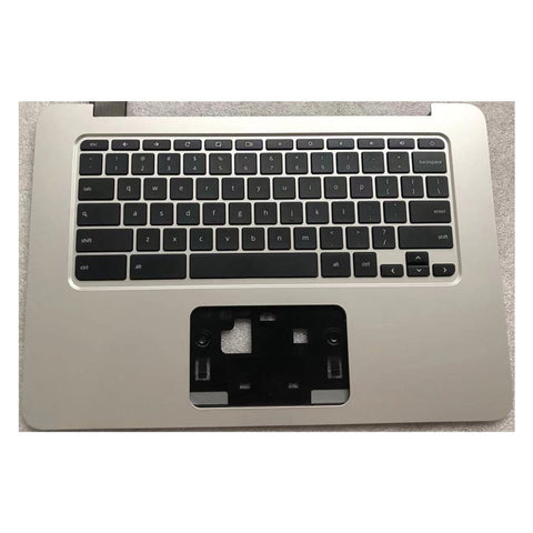 Laptop Upper Case Cover C Shell & Keyboard For HP Chromebook 14-X 14-x000 Silver 834913-001