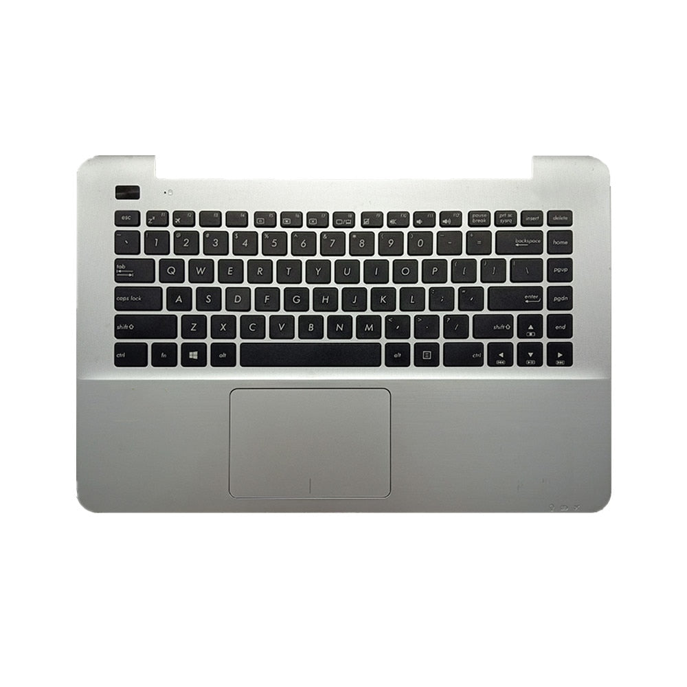 Laptop Upper Case Cover C Shell & Keyboard & Touchpad For ASUS C200 C200MA Silver US English Layout Small Enter Key Layout