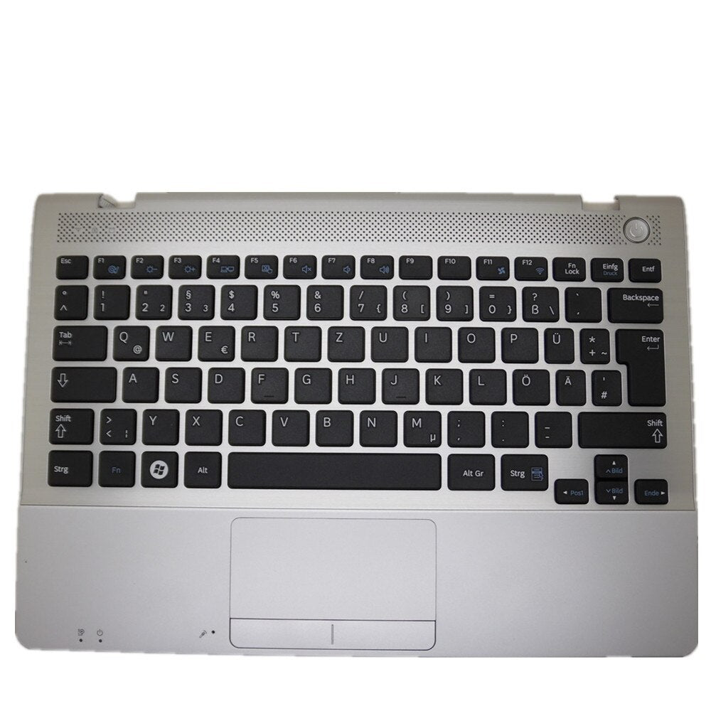 Laptop Upper Case Cover C Shell & Keyboard & Touchpad For Samsung NP300U1A Silver US English Layout