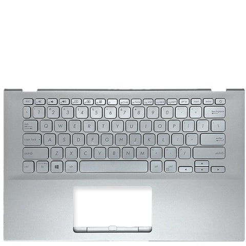 Laptop Upper Case Cover C Shell & Keyboard For ASUS For VivoBook R424DK R424F Colour Silver US English Layout