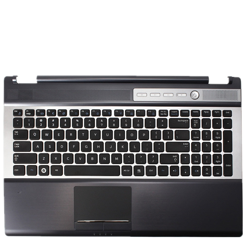 Laptop Upper Case Cover C Shell & Keyboard & Touchpad For Samsung NP-RC512 RC510 RC520 Black US English Layout