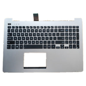 Laptop Upper Case Cover C Shell & Keyboard For ASUS R553 R553L R553LN Silver US English Layout Small Enter Key Layout