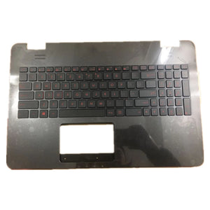 Laptop Upper Case Cover C Shell & Keyboard For ASUS R555 R555J R555JB R555JK R555JM R555JQ R555JW R555JX R555ZU Black US English Layout Small Enter Key Layout