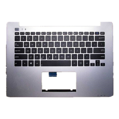 Laptop Upper Case Cover C Shell & Keyboard For ASUS Q302 Q302L Q302U Q302LA Q302UA Silver US English Layout Small Enter Key Layout