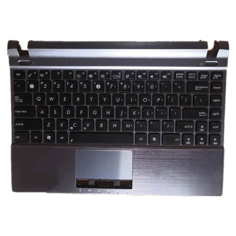 Laptop Upper Case Cover C Shell & Keyboard For ASUS U24 U24A U24E Grey US English Layout Small Enter Key Layout