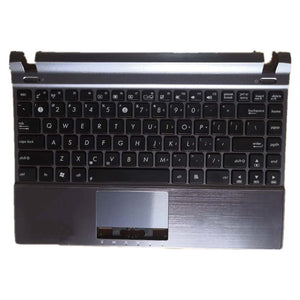 Laptop Upper Case Cover C Shell & Keyboard For ASUS U24 U24A U24E Grey US English Layout Small Enter Key Layout