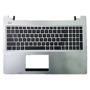 Laptop Upper Case Cover C Shell & Keyboard For ASUS R508 R508C R508CA Silver US English Layout Small Enter Key Layout