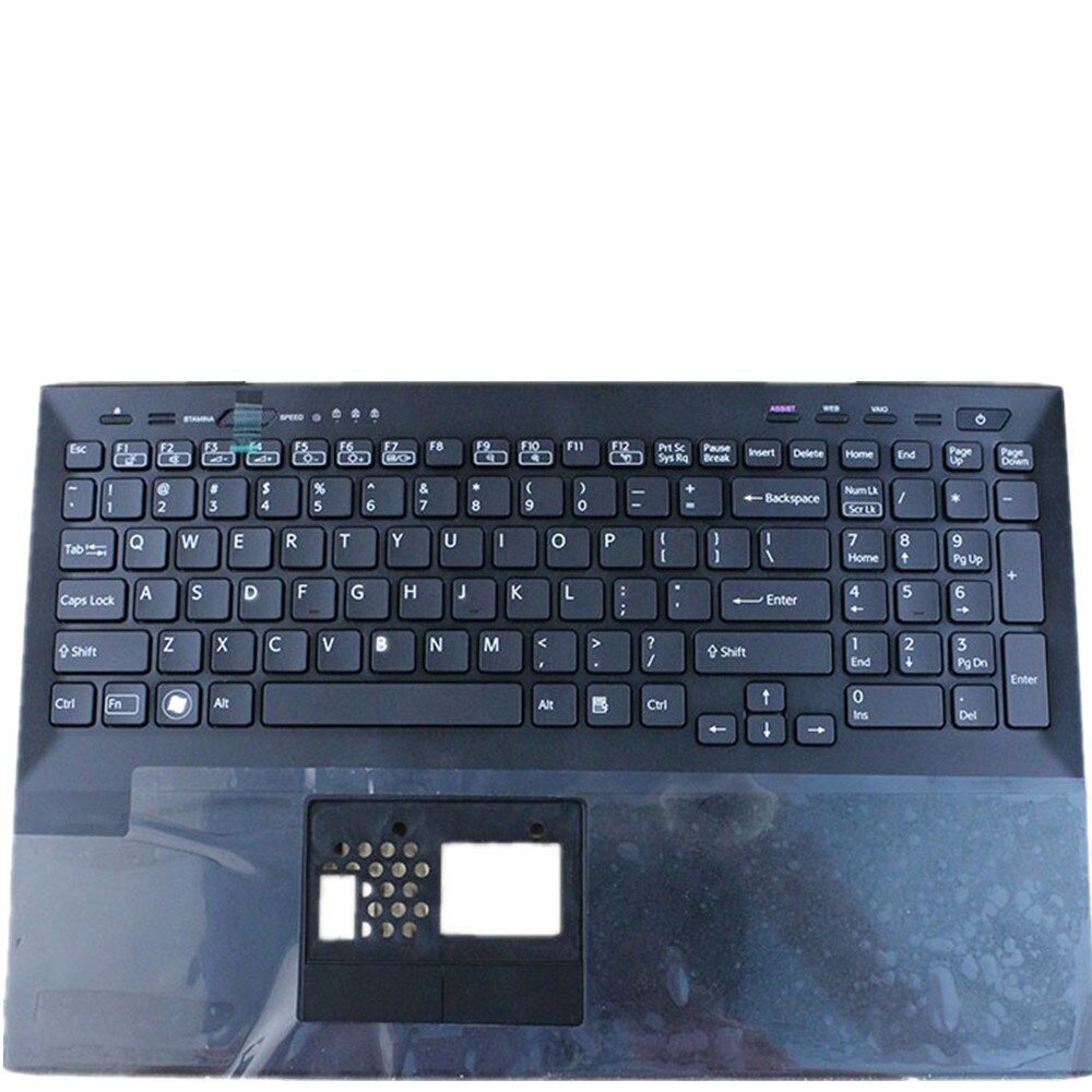 Laptop Upper Case Cover C Shell & Keyboard For SONY VPCSE VPCSE13FX VPCSE15FD VPCSE16FX VPCSE17FX VPCSE190S VPCSE190X VPCSE1AFX VPCSE1BFX VPCSE1CFX VPCSE1CGX VPCSE1DGX Black US English Layout