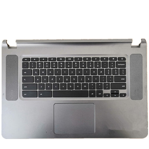 Laptop Upper Case Cover C Shell & Keyboard & Touchpad For ACER For Chromebook 15 CB3-532 Silver US English Layout