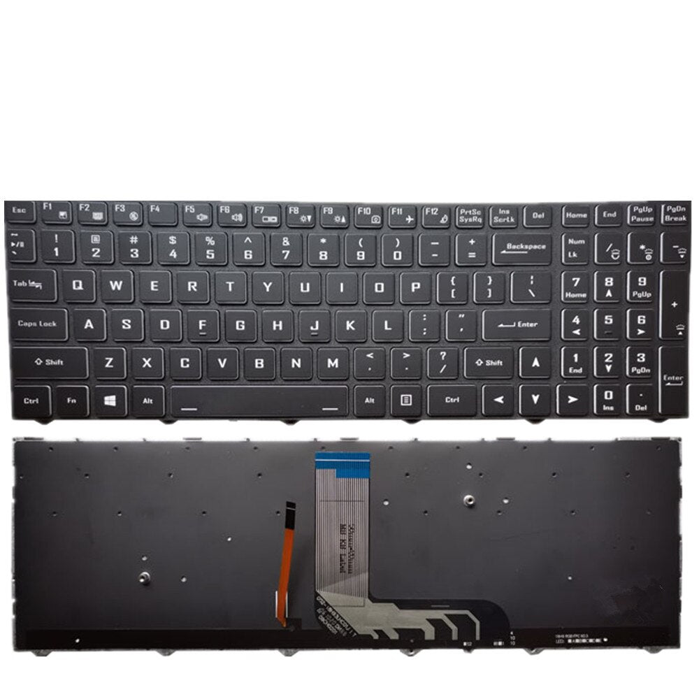 Laptop Keyboard For Hasee For Super God of War For GX7 US UNITED STATES edition Colour Black With Blackframe 