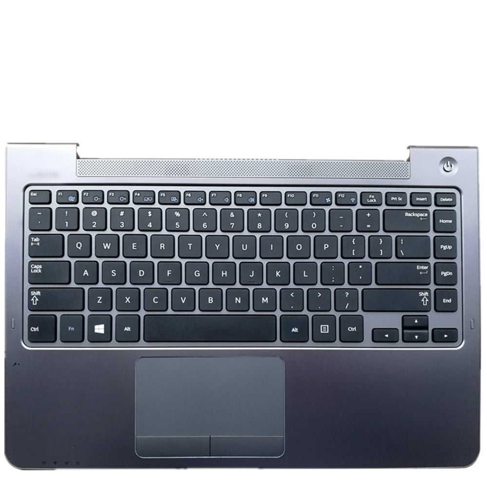 Laptop Upper Case Cover C Shell & Keyboard & Touchpad For Samsung NP530U4C Silver US English Layout