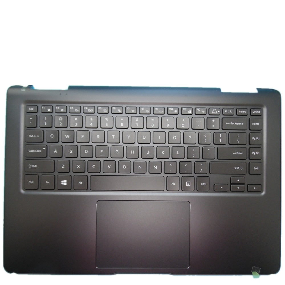 Laptop Upper Case Cover C Shell & Keyboard & Touchpad For Samsung NP940X5N Black US English Layout